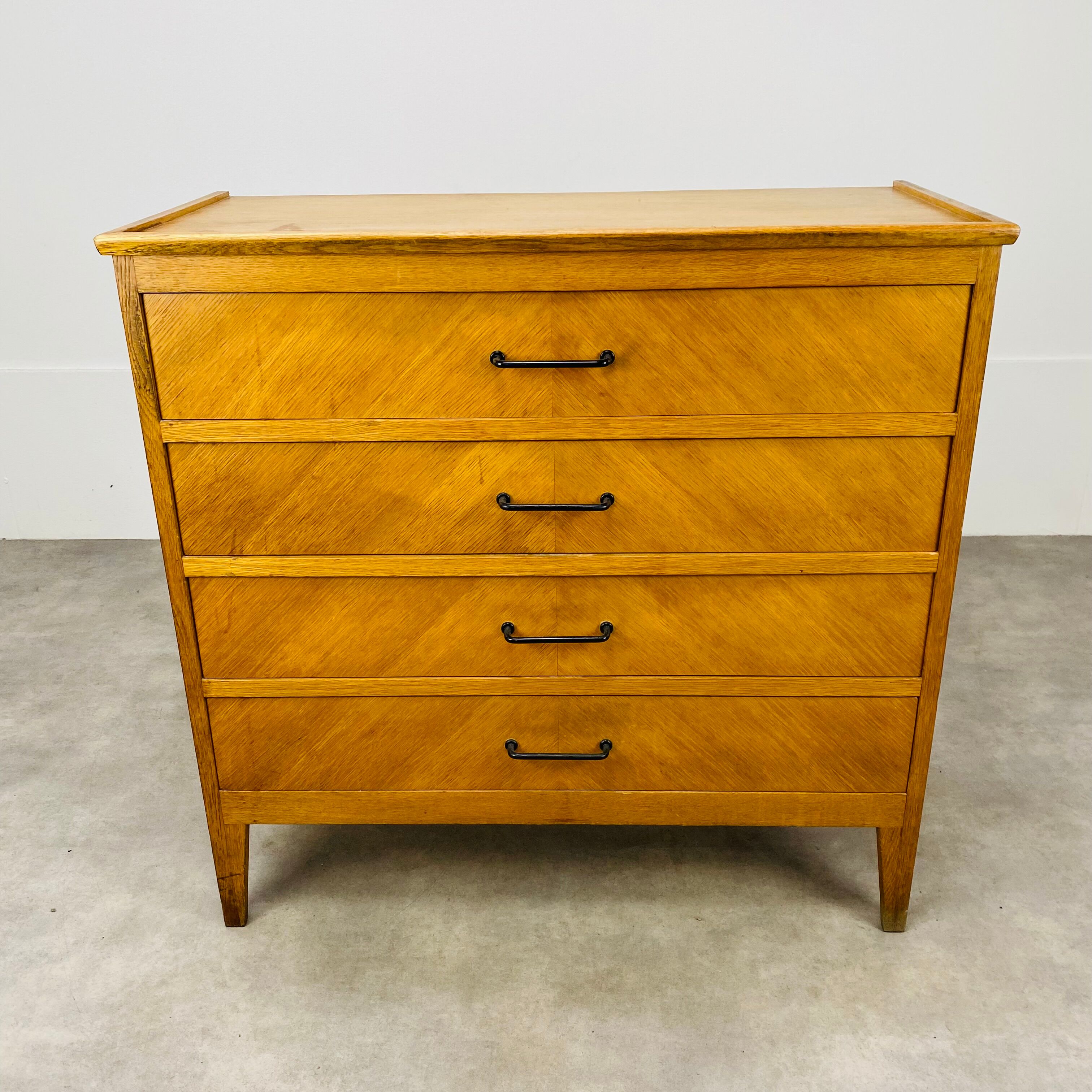 Vintage chest of drawers 50s blond wood