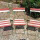 6 folding metal bistro chairs from the 1930s