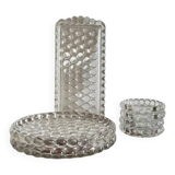 Service de table en verre texturé bullé