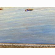 Old large vintage painting signed A. WEBER from the 1940s and 1950s.