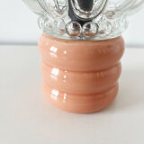 Ceramic lamp and glass globe 1970