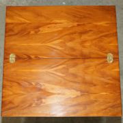 Vintage walnut commode with sliding top in Butler style.