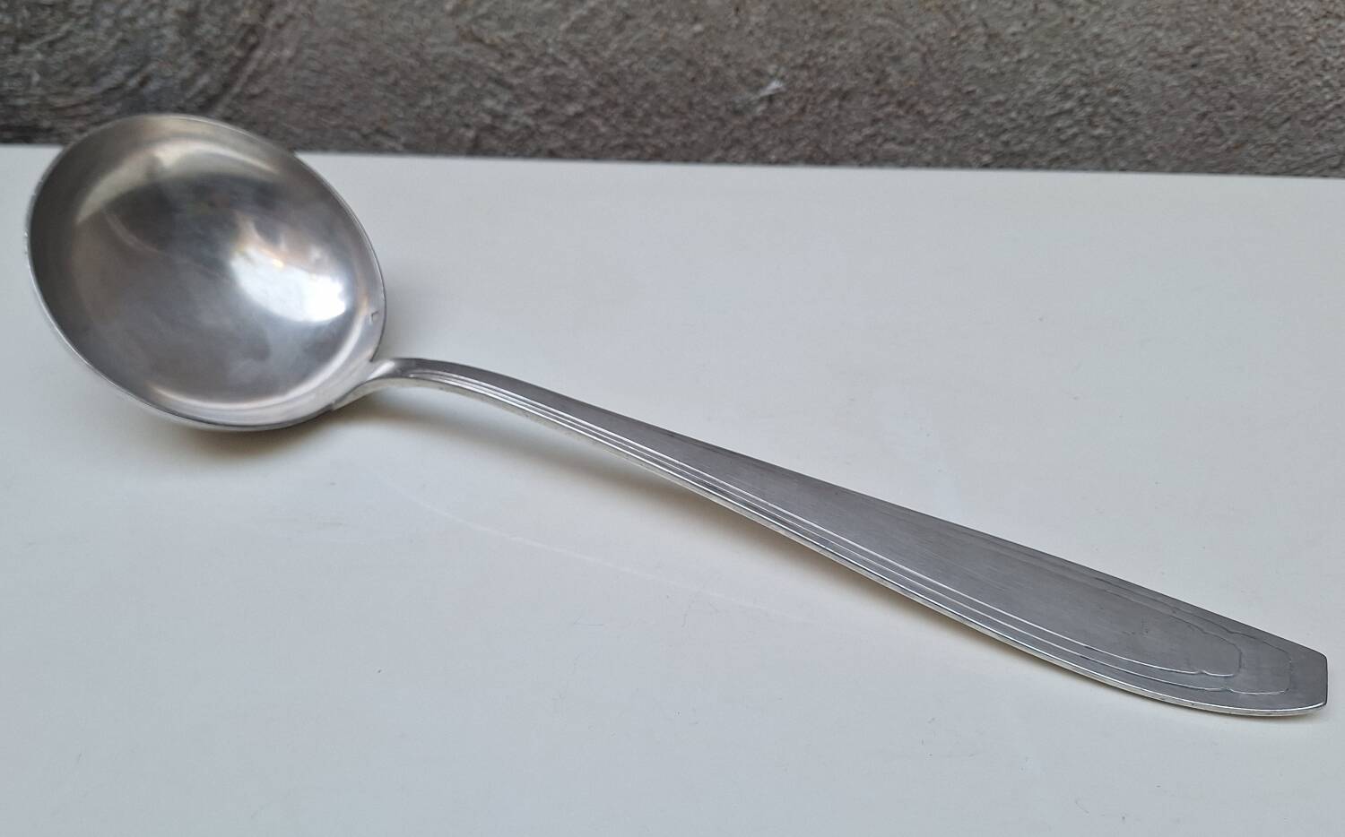 Apollo silver-plated metal ladle