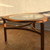 Teak and glass coffee table, Nathan edition of the 1960