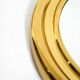 Beautiful, heavy, round Italian brass mirror from the 1960s