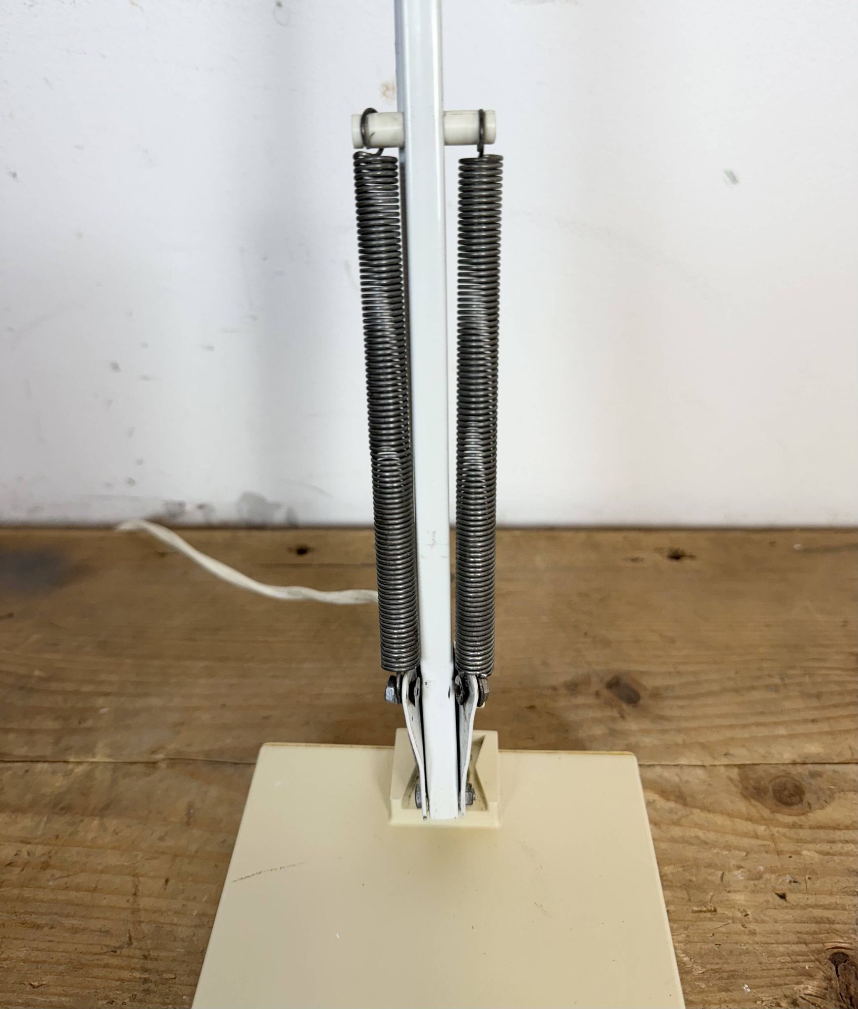 Vintage White Italian Architect Table Lamp, 1970s