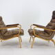 1970s Pair of Yngve Ekström "Contino" Leather Armachair,Sweden