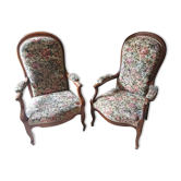 Pair of voltaire armchairs