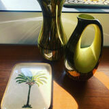 Set of 2 signed Saint Clément vases