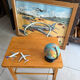 Bureau enfant Baumann en bois et chaise Hitier vintage