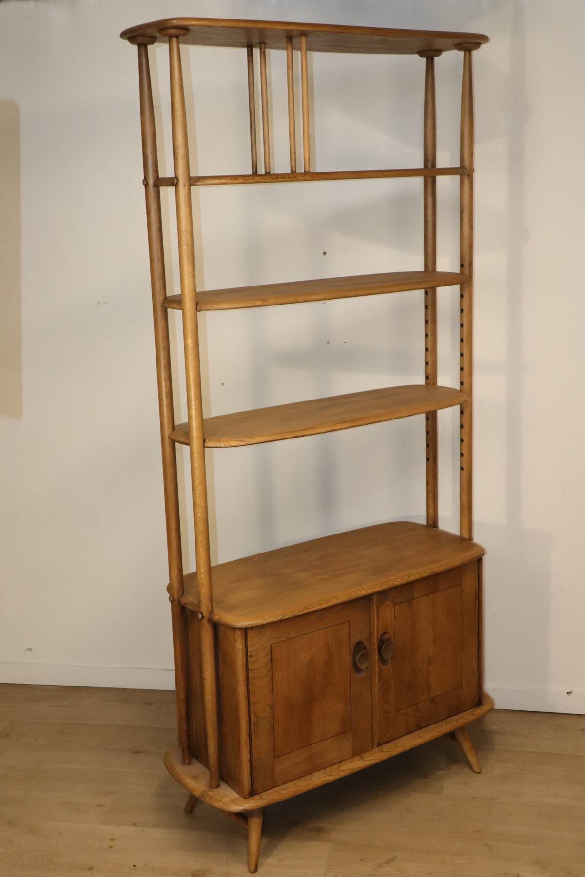 Vintage Ercol wooden bookcase, 1960