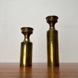 Danish brass candle holders from the mid-century by Boyes Metalkunst, 1960s, set of 2.