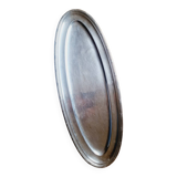 Large oval Christofle tray in silver metal