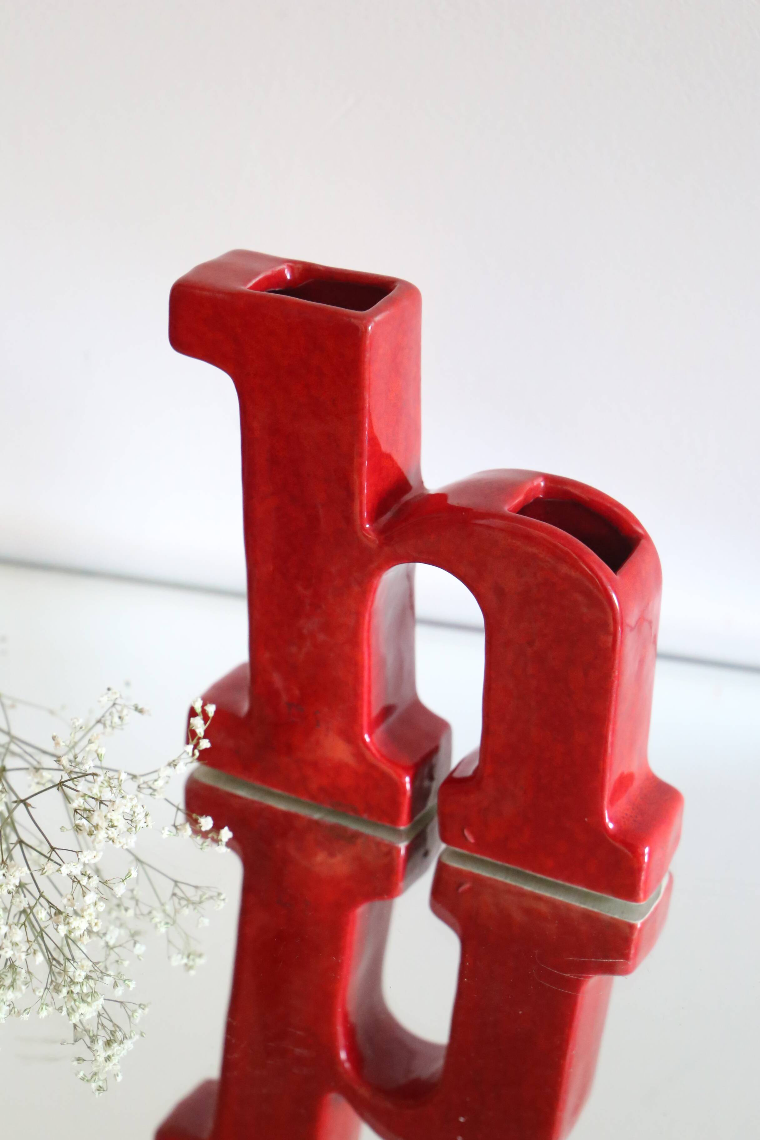 pretty Italian ceramic vase 1970