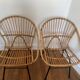 Pair of vintage rattan armchairs