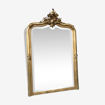 Miroir doré à l'or Napoléon III 123x78cm