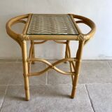 Vintage rattan side table