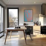 Minimalist figurative painting on stretched canvas by bODASCA