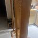 Vintage bed in wood and caning – 1950s/60s, signed workshop