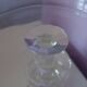 Superb crystal bowl on a 50 cm high pedestal, elegant and refined.
