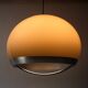 Dijkstra Lampen Mocha-Brown Acrylic Dome Pendant Lamp, 1970s Space Age.