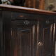 1930s Oak furniture with 2 black patinated doors.