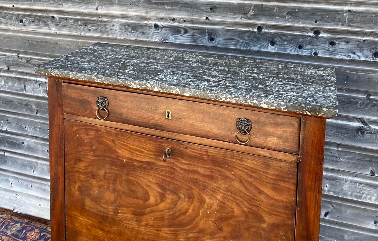 Secretary to abattant in mahogany period consulate xix eme century