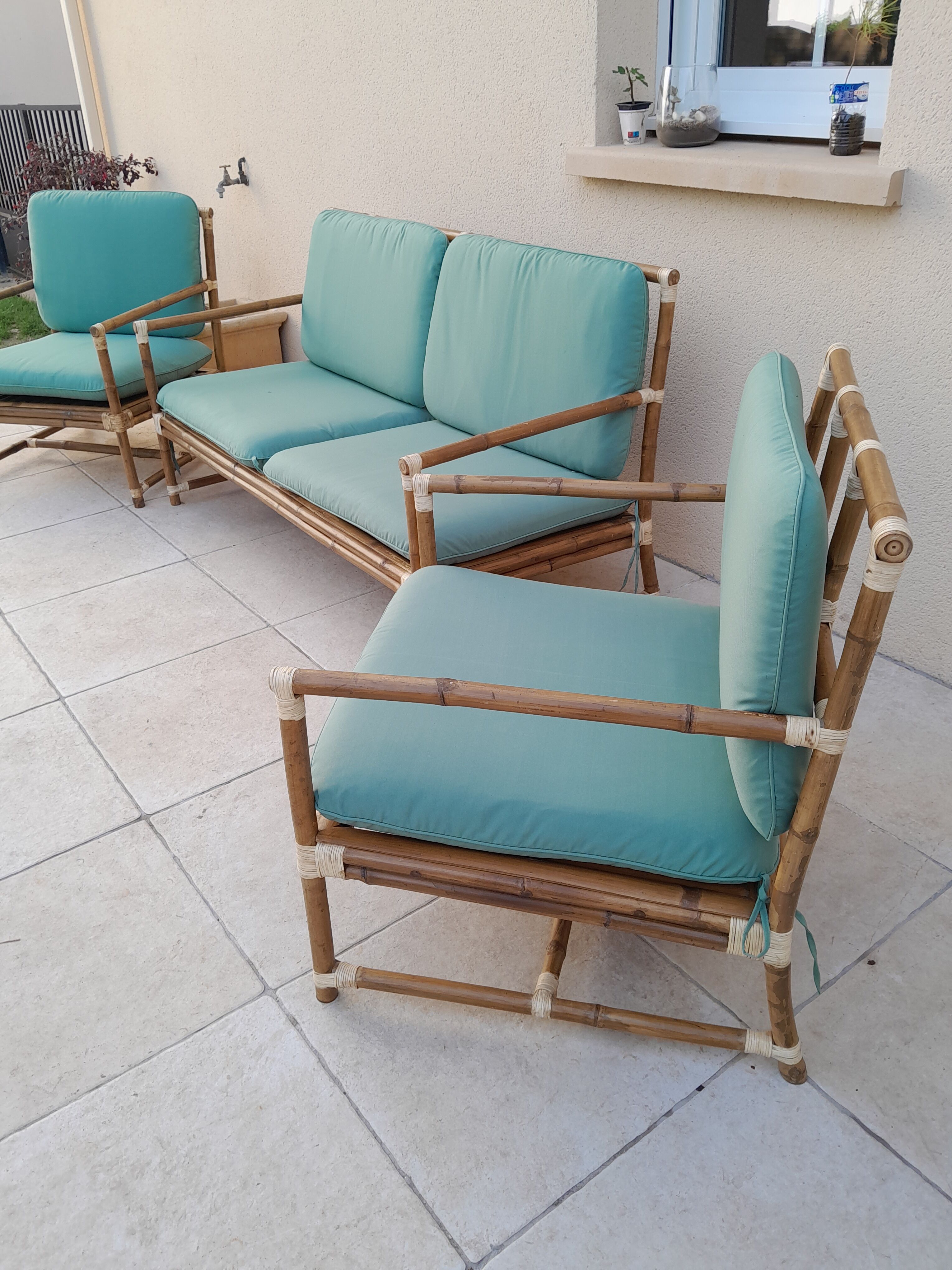 bamboo rattan garden furniture