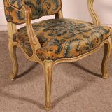 carved armchair with a Louis XV style - 19th century