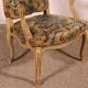 fauteuil sculpté rechampi de style louis XV -19° siècle