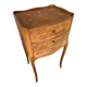 Antique Nightstand Louis XV Style Inlay Wood 3 Drawers Wine