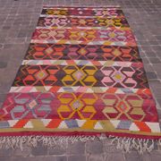 Old Oriental carpet kilim Anatolia 300 x 155 cm