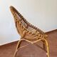 Italian 1960s original rattan egg armchair