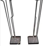 Set of Two 1960's Goffredo Reggiani Chrome Orb Italian Floor Lamps