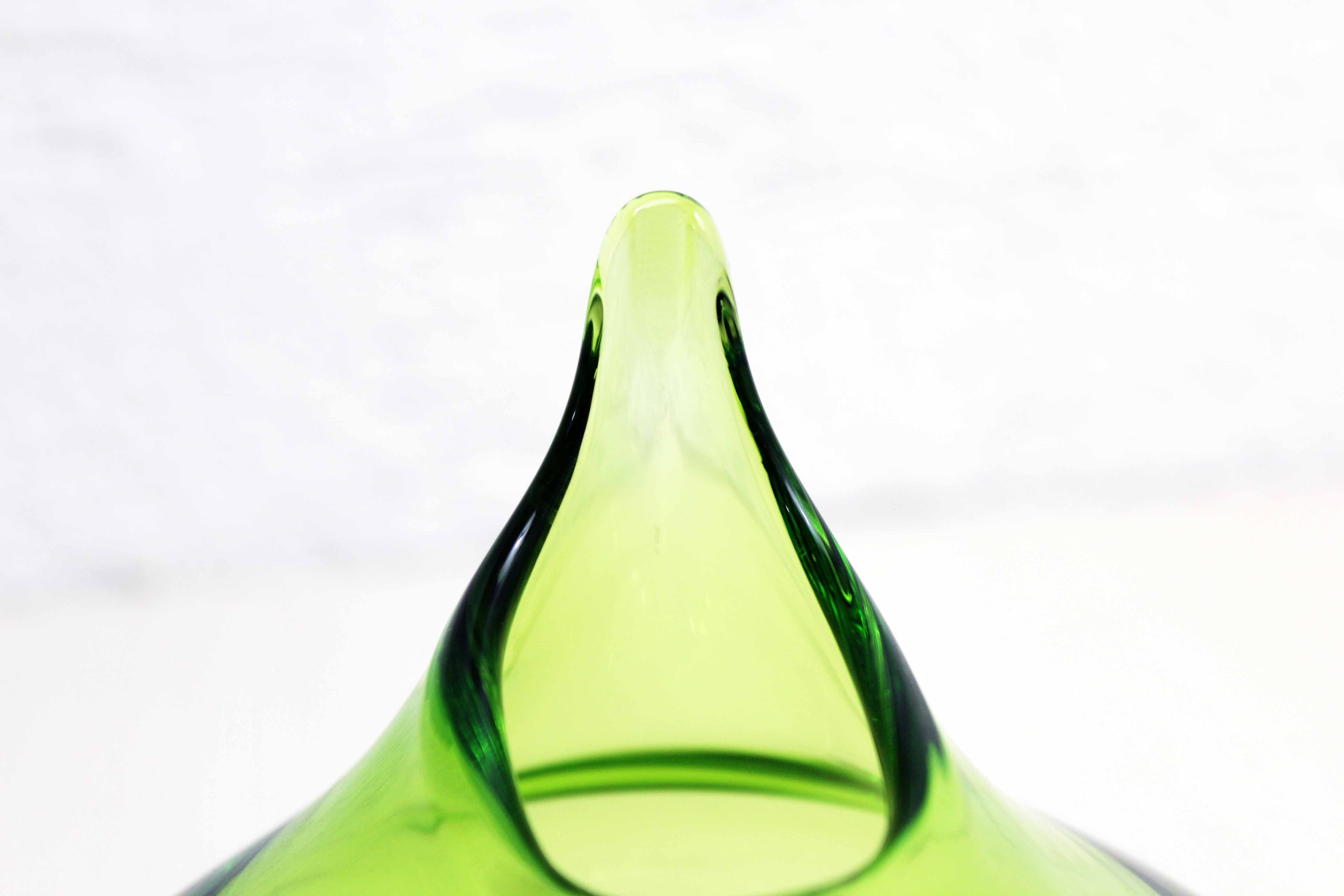 Green vintage vase