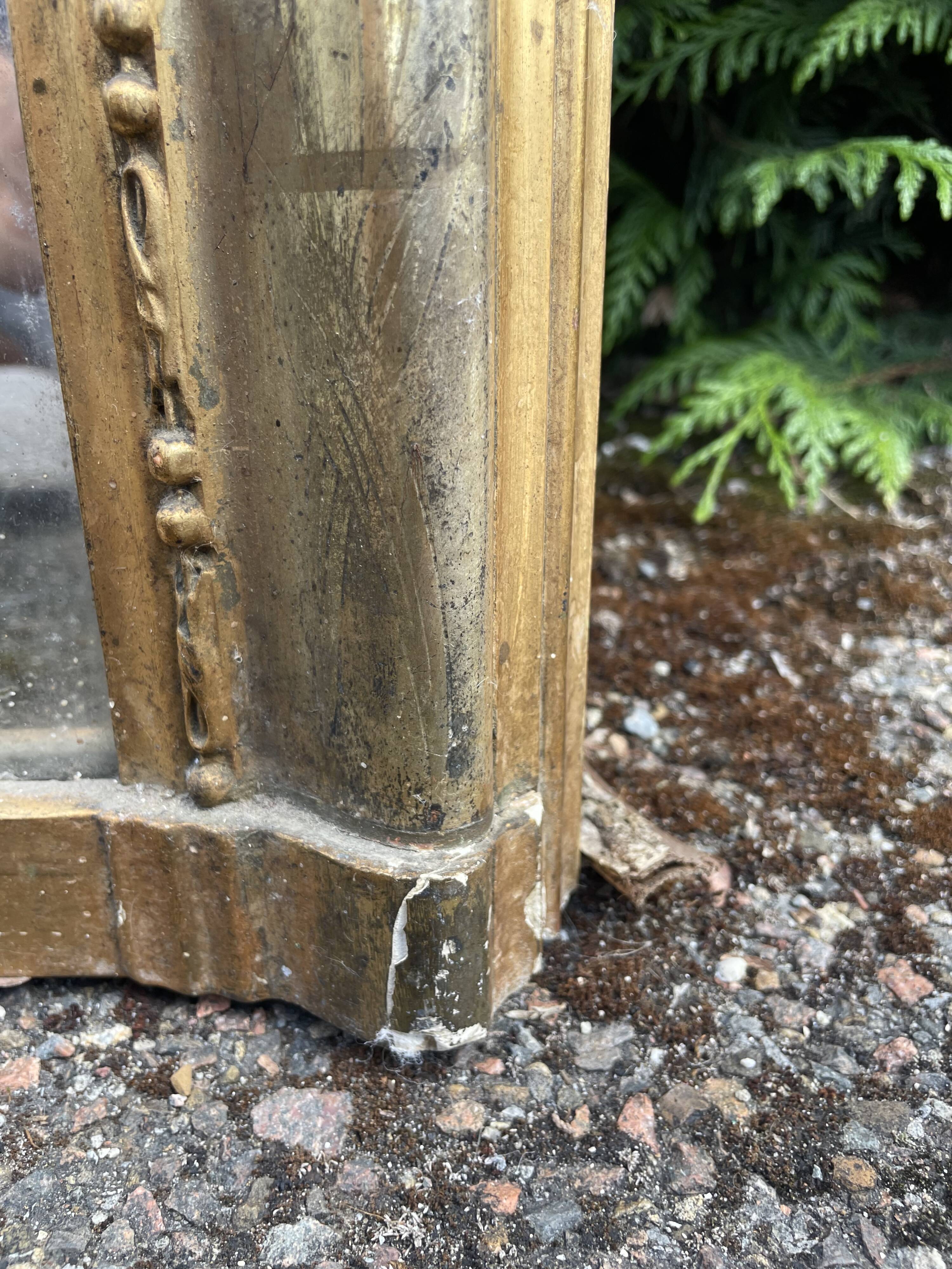 Louis Philippe period mirror with 19th gold leaf