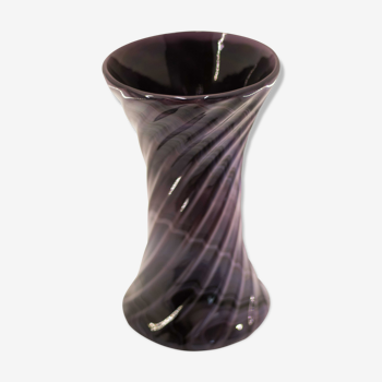 Vase diabolo Maure vieil violet flammé