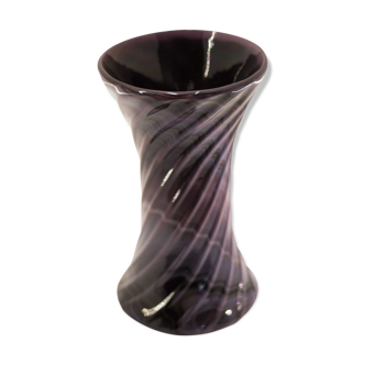 Vase diabolo Maure vieil violet flammé