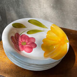 Set of 4 floral plates