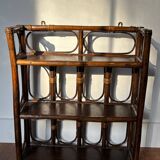 Rattan wall shelf