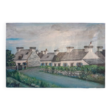 Painting of a Breton Hamlet