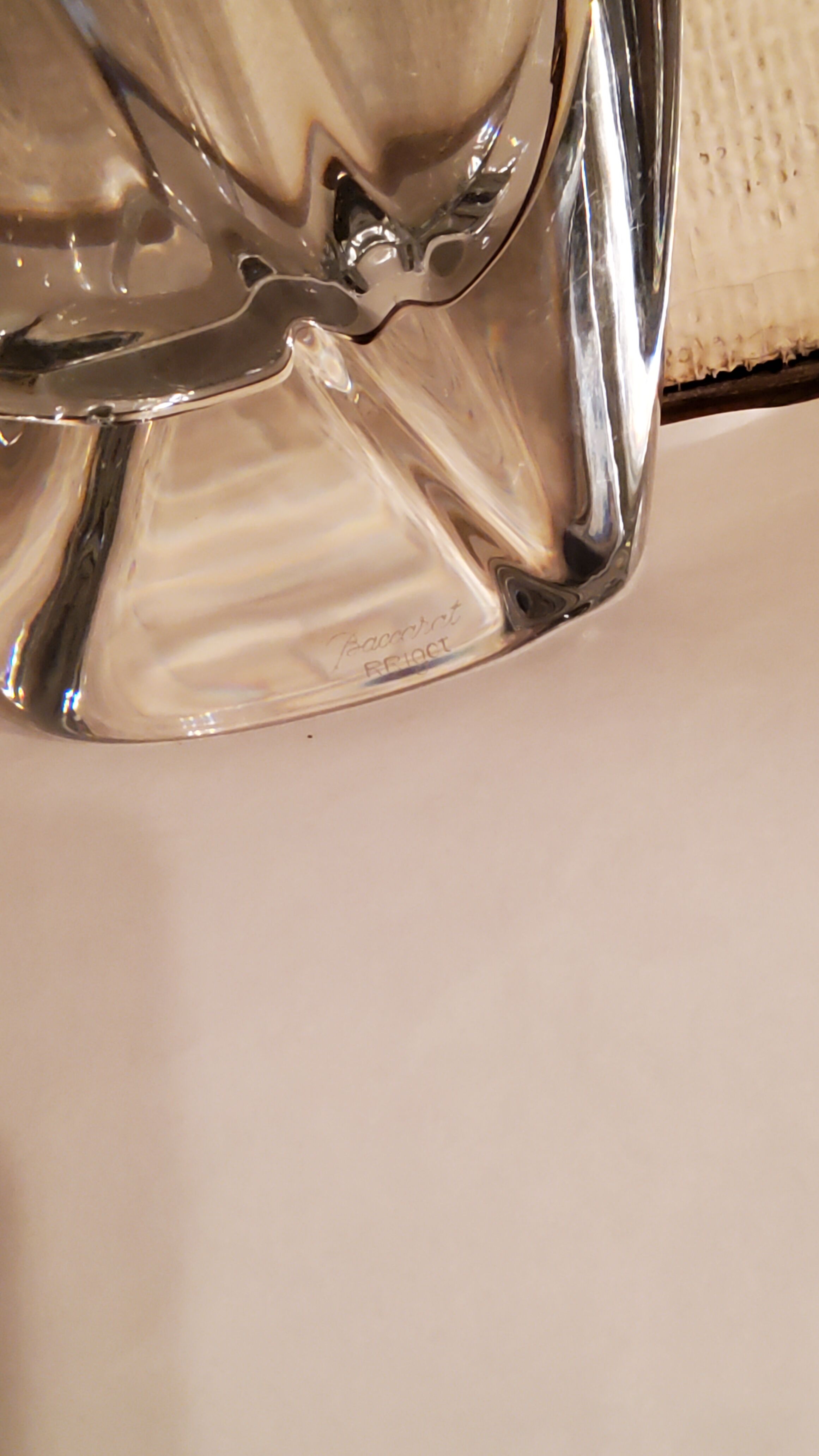 Baccarat vase signed Robert Rigot model Giverny 28cm