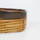 1970s rattan and brass basket by Gabriella Crespi