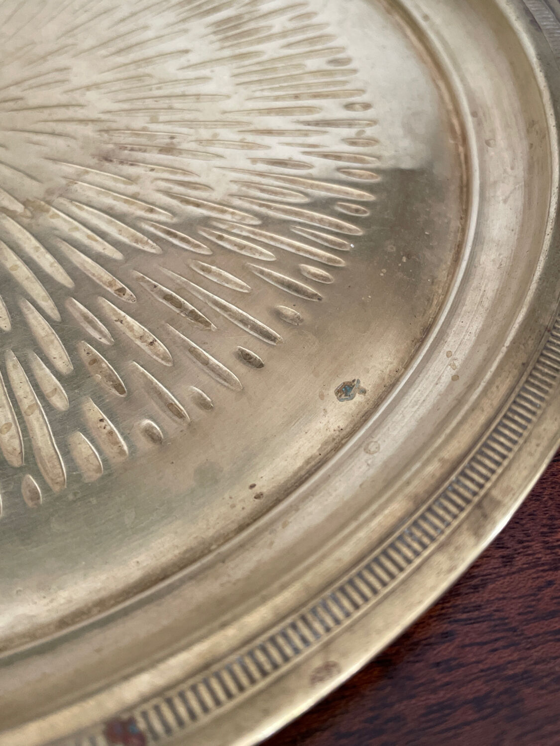 Old brass pocket tray