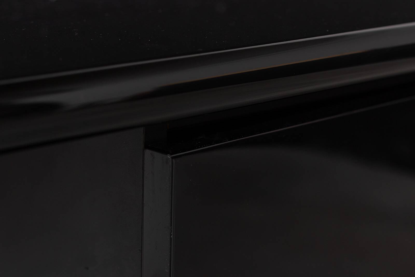 Giotto Stoppino for Acerbis Black Sheraton Sideboard Italy 1980s