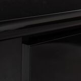 Giotto Stoppino for Acerbis Black Sheraton Sideboard Italy 1980s