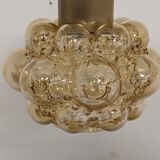 Amber bubble pendant lamp by Helena Tynell for Limburg 60s/70s