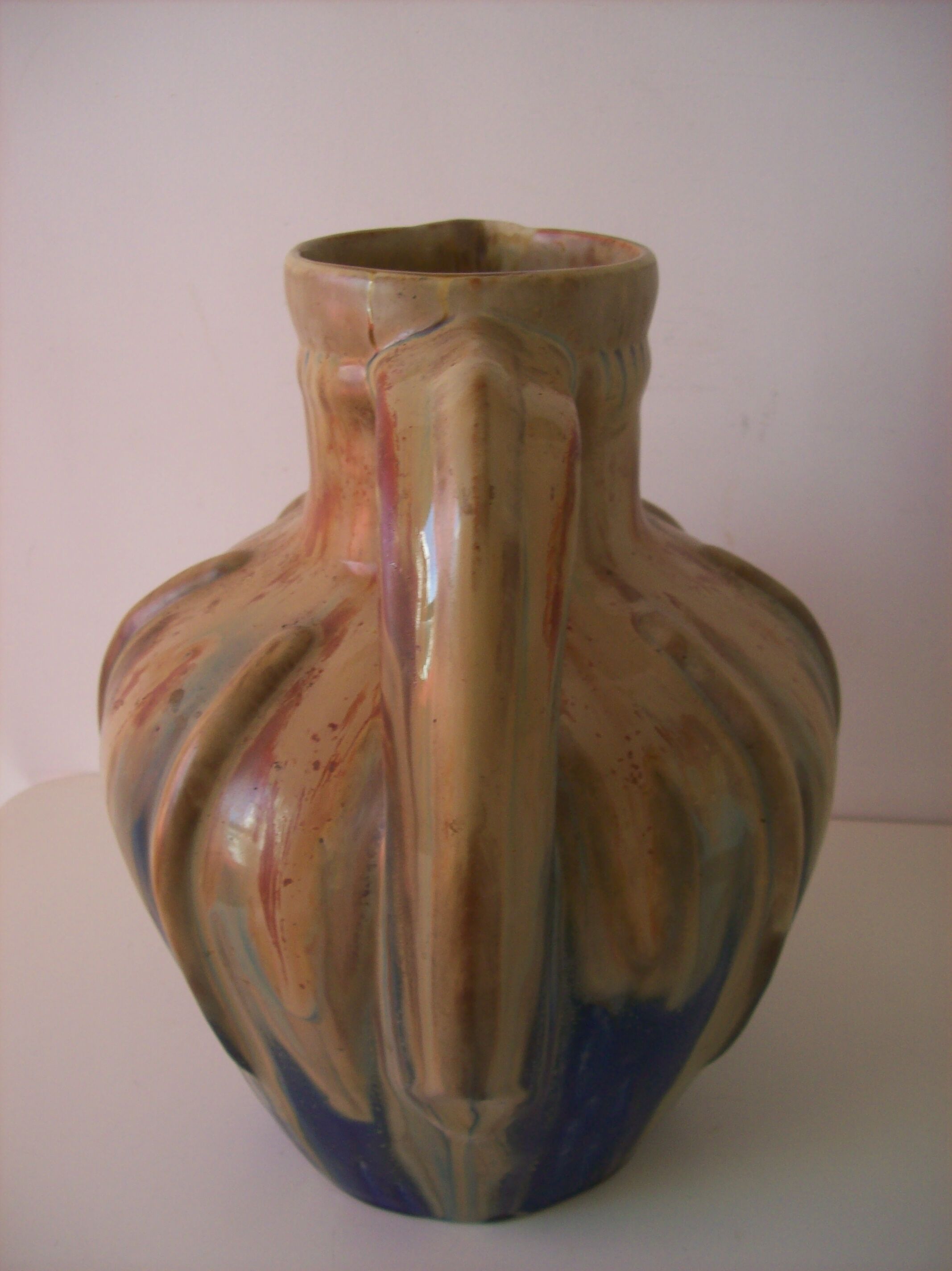 Large Art Deco ceramic pitcher by Méténier