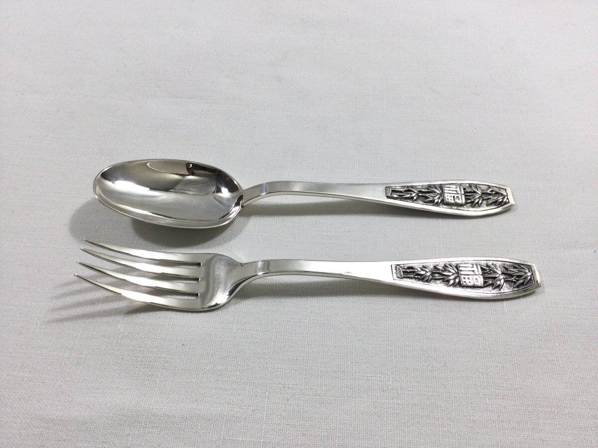 Silver child cutlery, Indochina