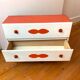 Vintage wood toy doll chest of drawers child
